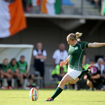 Munster's Niamh Briggs kicks Ireland to victory.