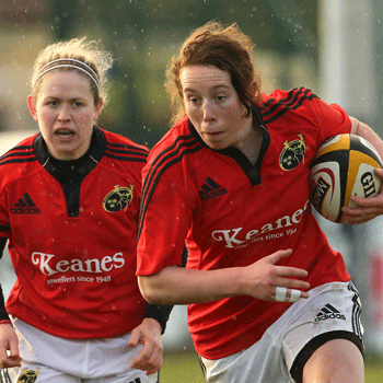 Niamh Kavanagh in action for Munster in the Interprovincial Series